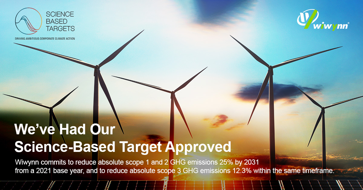 Wiwynn Science-Based Target Approved by SBTi, in Line with International Carbon Reduction Path